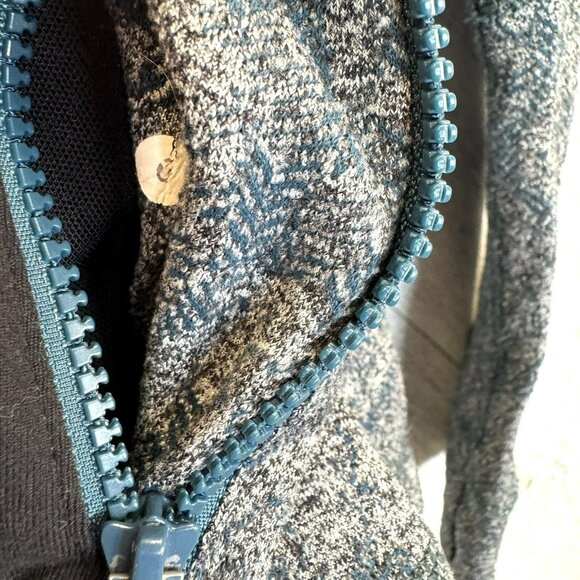 Lululemon Define Jacket Womens Size 6 Alberta Lake Teal Rose Herringbone - Picture 5 of 5